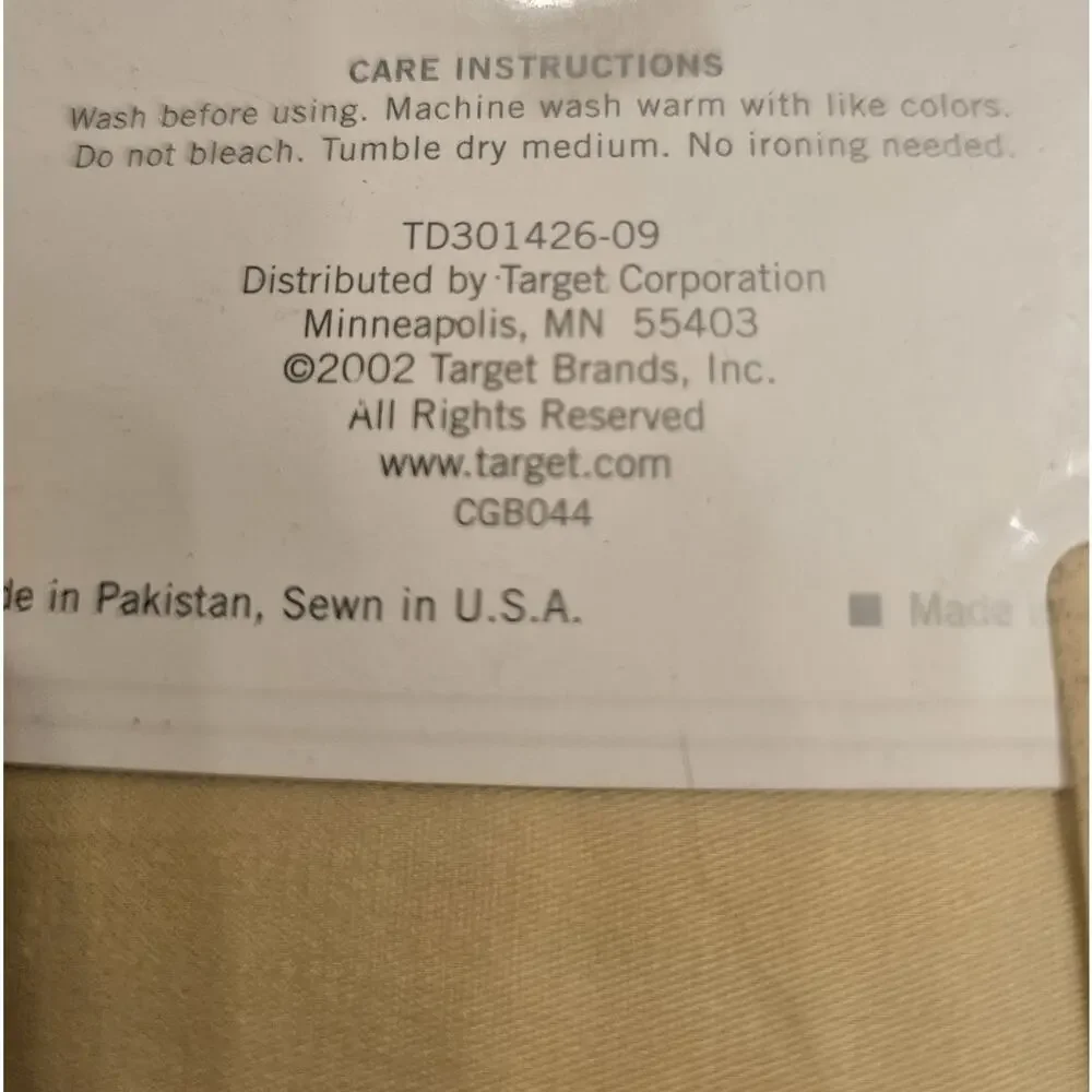 Target Home‎ lot 3 sheet 2-Flat 1-fitted 300 thread Egyptian Cotton Wheat NOS